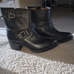 Frye Black Moto Boots